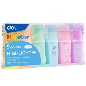 Caneta Marca Texto Highlighter Mini 1-5MM 6 Cores - Imagem 1
