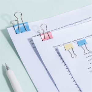 Prendedor de Papel Binder Clips Set Color. 50PCS - Imagem 2