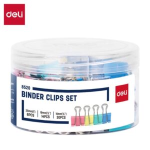 Prendedor de Papel Binder Clips Set Color. 50PCS - Imagem 3