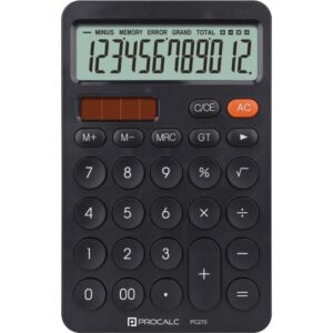 Calculadora de Mesa 12 Dig. Pt Solar/Bateria PC270 - Imagem 1