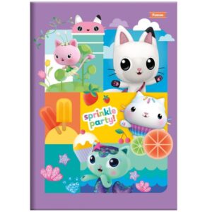 Caderno Brochura 1/4 Capa Dura a Casa Magica da Gabby 80FLS. - Imagem 4