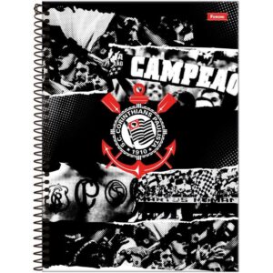 Caderno Espiral 1/4 Capa Dura Corinthians 80FLS. - Imagem 9