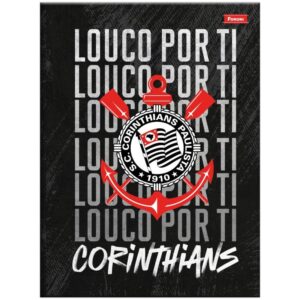 Caderno Brochura 1/4 Capa Dura Corinthians 80FLS. - Imagem 4