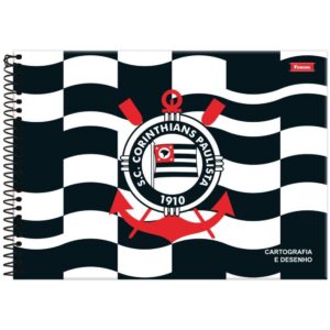 Caderno Desenho Univ Capa Dura Corinthians 80FLS. - Imagem 2