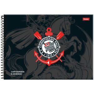 Caderno Desenho Univ Capa Dura Corinthians 80FLS. - Imagem 3