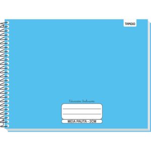 Caderno Desenho Univ Capa Dura Neuro Meia Pauta Ampliada 40FL - Imagem 3