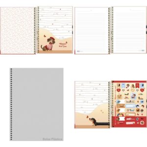 Caderno 01X1 Cp.dura Colegial Brownie Dog 60FLS. 177X240MM - Imagem 2