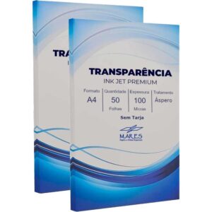 Transparencia Inkjet A4 Tratamento Aspero 100MICRAS - Imagem 1