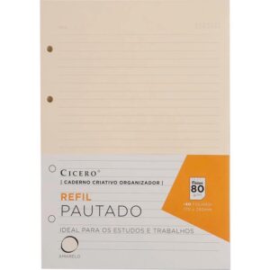 Caderno Criativo Refil Pautado 40F 80G 170X240 - Imagem 1