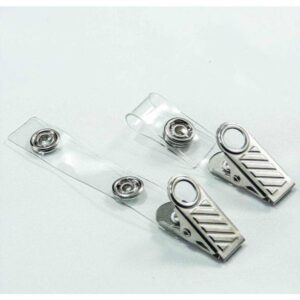 Presilha para Cracha Clips Jacare C/Alca Transparen - Imagem 1