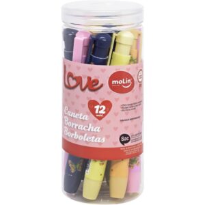 Borracha Caneta Love Borboletas 4MODELOS - Imagem 1