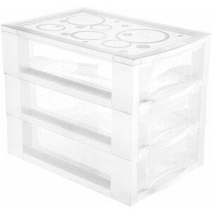 Gaveteiro Cristal Plastico Medio 3GVTS - Imagem 1