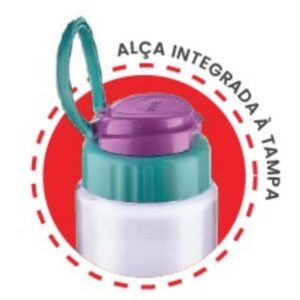 Garrafa Plastica Atenas 500ML Rosa C/Medidor - Imagem 2