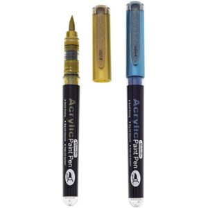 Marcador Artistico Acrylic Brush 12CORES Metalica - Imagem 2