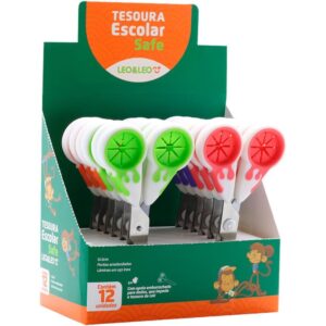 Tesoura Escolar Safe 13,5CM Anti Queda - Imagem 1