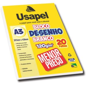 Bloco Tecnico sem Margem Usapel Desenho A3 120G 20FLS - Imagem 2