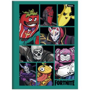 Caderno Brochura 1/4 Capa Dura Fortnite 80FLS. - Imagem 2