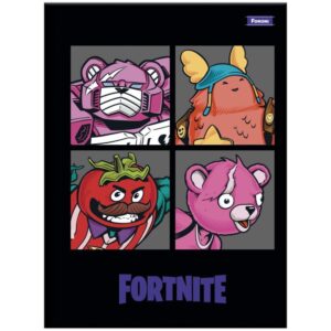 Caderno Brochura 1/4 Capa Dura Fortnite 80FLS. - Imagem 4