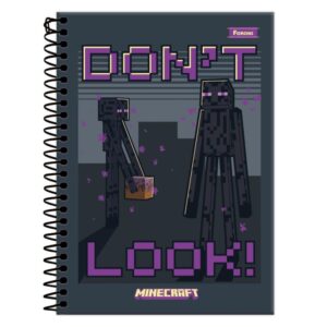 Caderno Espiral 1/4 Capa Dura Minecraft 80FLS. - Imagem 3