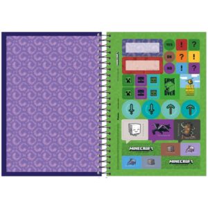 Caderno Espiral 1/4 Capa Dura Minecraft 80FLS. - Imagem 6