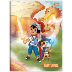 Caderno Brochurao Capa Dura Aventurinos 80FLS. - Imagem 3