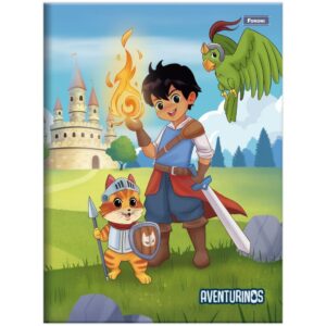 Caderno Brochurao Capa Dura Aventurinos 80FLS. - Imagem 4