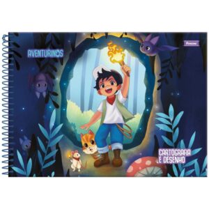 Caderno Desenho Univ Capa Dura Aventurinos 80FLS. - Imagem 2