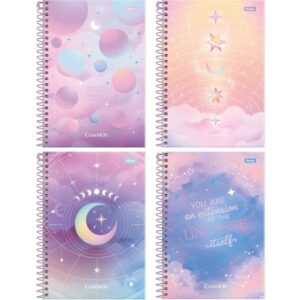 Caderno Espiral 1/4 Capa Dura Cosmos 80FLS. - Imagem 1