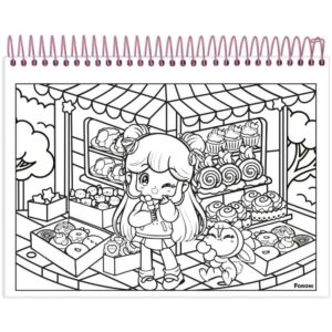 Caderno Desenho Univ Capa Dura Doll para Colorir 24FLS. - Imagem 4