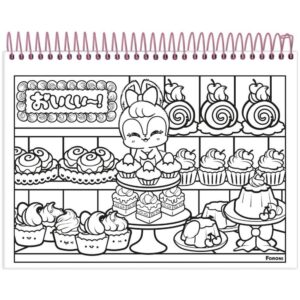 Caderno Desenho Univ Capa Dura Doll para Colorir 24FLS. - Imagem 5