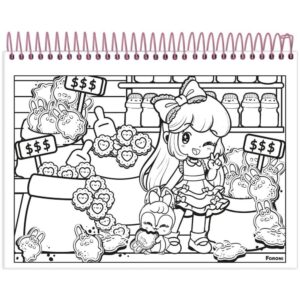 Caderno Desenho Univ Capa Dura Doll para Colorir 24FLS. - Imagem 6
