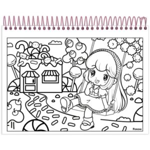 Caderno Desenho Univ Capa Dura Doll para Colorir 24FLS. - Imagem 7