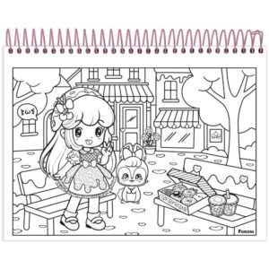 Caderno Desenho Univ Capa Dura Doll para Colorir 24FLS. - Imagem 8