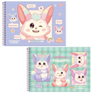 Caderno Desenho Univ Capa Dura Funfinily 80FLS. - Imagem 1