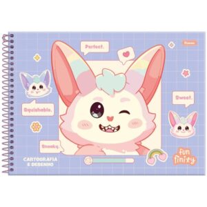 Caderno Desenho Univ Capa Dura Funfinily 80FLS. - Imagem 2