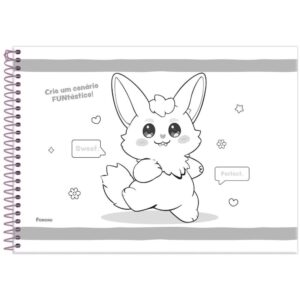 Caderno Desenho Univ Capa Dura Funfinily 80FLS. - Imagem 5