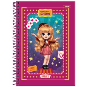 Caderno Espiral 1/4 Capa Dura Judy 80FLS. - Imagem 3
