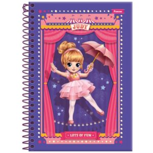 Caderno Espiral 1/4 Capa Dura Judy 80FLS. - Imagem 5