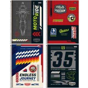 Caderno 01X1 Capa Dura Motoclub 80FLS. - Imagem 1