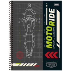 Caderno 01X1 Capa Dura Motoclub 80FLS. - Imagem 2