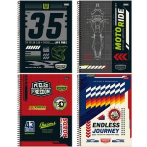 Caderno 10X1 Capa Dura Motoclub 160FLS. - Imagem 1