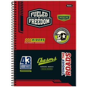 Caderno 10X1 Capa Dura Motoclub 160FLS. - Imagem 3