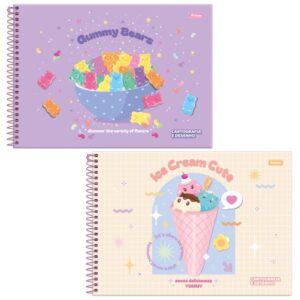 Caderno Desenho Univ Capa Dura Sugar Rush 80FLS. - Imagem 1