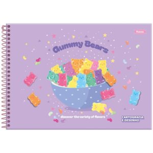 Caderno Desenho Univ Capa Dura Sugar Rush 80FLS. - Imagem 2