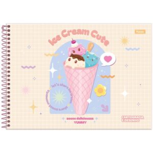 Caderno Desenho Univ Capa Dura Sugar Rush 80FLS. - Imagem 3