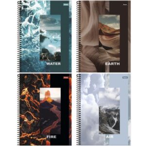 Caderno 01X1 Capa Dura 4 Elementos Mais 96FLS. - Imagem 1