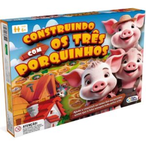 Jogo de Tabuleiro Construindo C/os Tres Porquinh - Imagem 1