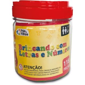 Brinquedo Pedagogico Brincando C/Letras e NUM.118PC - Imagem 1