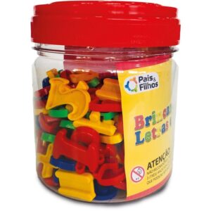 Brinquedo Pedagogico Brincando C/Letras e NUM.118PC - Imagem 2