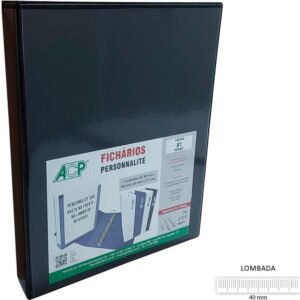 Fichario de PVC Personalite OF.40MM 4ARG.PT - Imagem 1